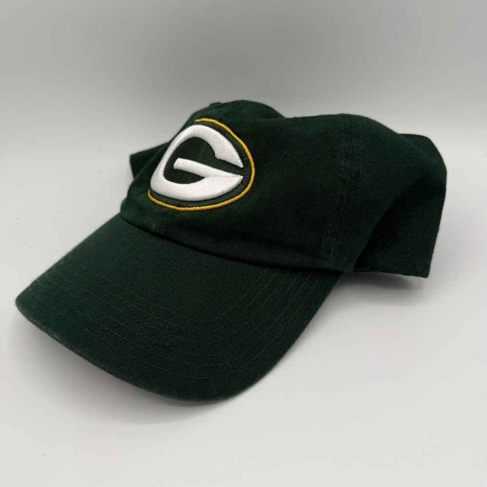 Green Bay Packers NFL Team Apparel Strapback Hat Green Gold Vintage Dad Cap - Picture 2 of 6